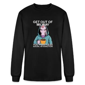 Funny Unicorn - Men's Long Sleeve T-Shirt - black - Front