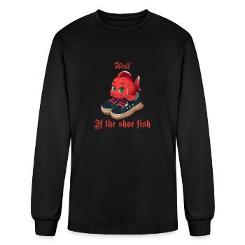 Well if fish - Men's Long Sleeve T-Shirt - black - Front