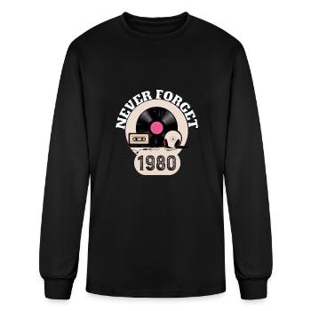 never forget 1980s - Men's Long Sleeve T-Shirt - black - Front