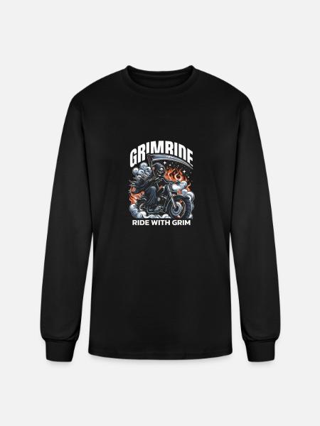 Customizable Grim Ride - Men's Long Sleeve T-Shirt - black
