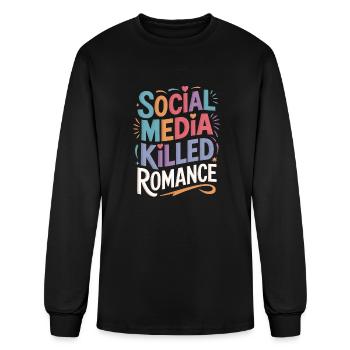 Social Media Killed Romance - Men's Long Sleeve T-Shirt - black - Front