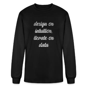 Design on intuition iterate on data - Men's Long Sleeve T-Shirt - black - Front