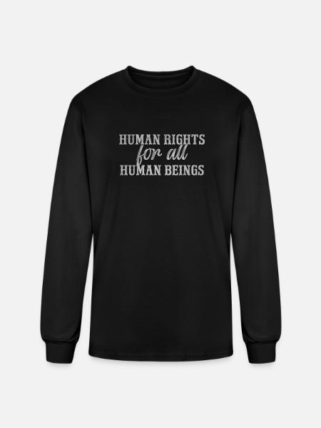 Human rights for all human beings - Men's Long Sleeve T-Shirt - black