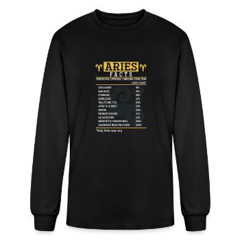 Aries Facts Zodiac Sign - Men's Long Sleeve T-Shirt - black - Front