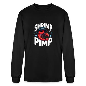 Shrimp Pimp Seafood Shrimp Lover - Men's Long Sleeve T-Shirt - black - Front