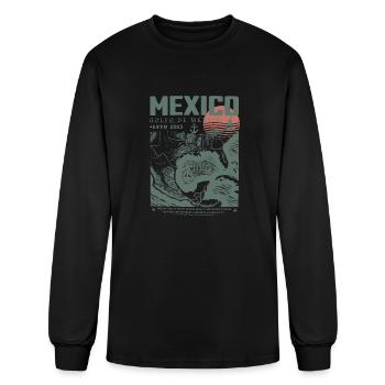 Vintage of Mexico Map - Men's Long Sleeve T-Shirt - black - Front