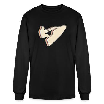 Jet Ski Jet Skiing Retro Line Art - Men's Long Sleeve T-Shirt - black - Front