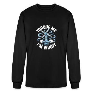 Torque Me I'm Windy Wind Turbine Technician - Men's Long Sleeve T-Shirt - black - Front