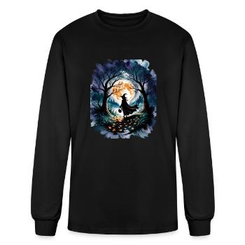 Witch Walks Under Full Moon Magic - Men's Long Sleeve T-Shirt - black - Front