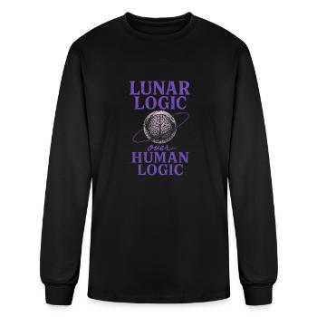 Moon Lover Celestial Sky Gazer Lunar Phase Magic - Men's Long Sleeve T-Shirt - black - Front