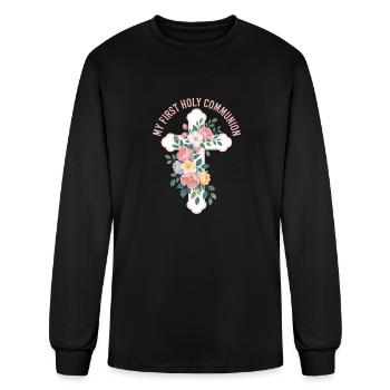 My First Holy Communion Celebration - Men's Long Sleeve T-Shirt - black - Front