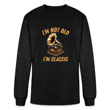 I'm Not Old I'm Classic Funny Phonograph Music - Men's Long Sleeve T-Shirt - black - Front