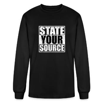 State your source vintage - Men's Long Sleeve T-Shirt - black - Front