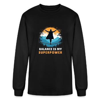 Balance Is My Superpower - Men's Long Sleeve T-Shirt - black - Front