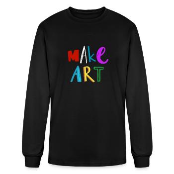 Make Art Painter Artist Teacher Artsy - Men's Long Sleeve T-Shirt - black - Front