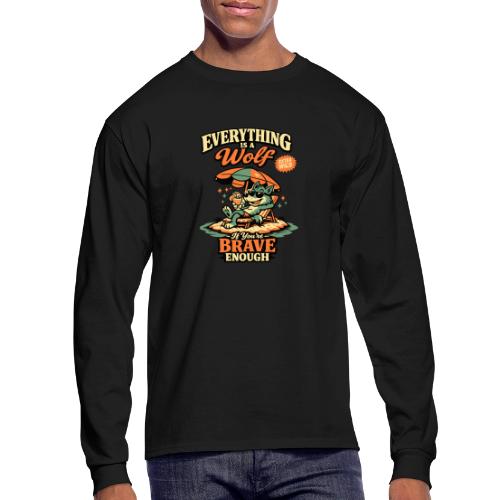 Everything Is A Wolf – Retro Chill - Men's Long Sleeve T-Shirt
