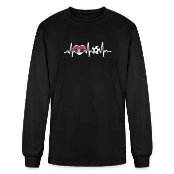 Serbia Soccer - Men's Long Sleeve T-Shirt - black - Front