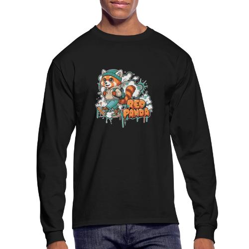 Red Panda Street Graffiti Vibes - Men's Long Sleeve T-Shirt