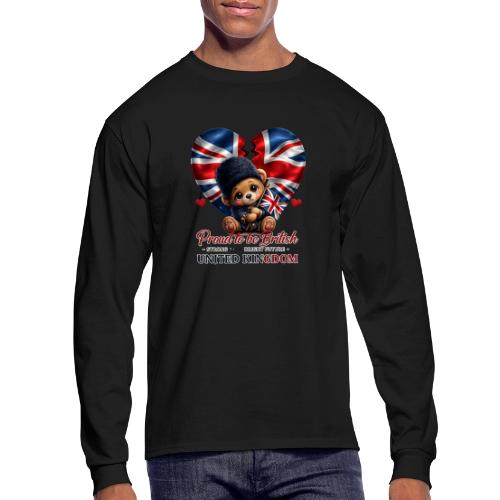 Proud to Be British Teddy Bear UK Patriot Gift - Men's Long Sleeve T-Shirt