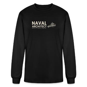 Naval Architect Every Deadline Sinks First Tshirt - Men's Long Sleeve T-Shirt - black - Front