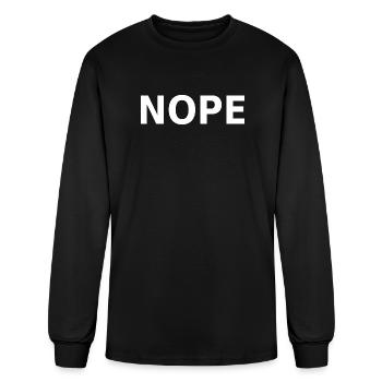 Nope - Men's Long Sleeve T-Shirt - black - Front