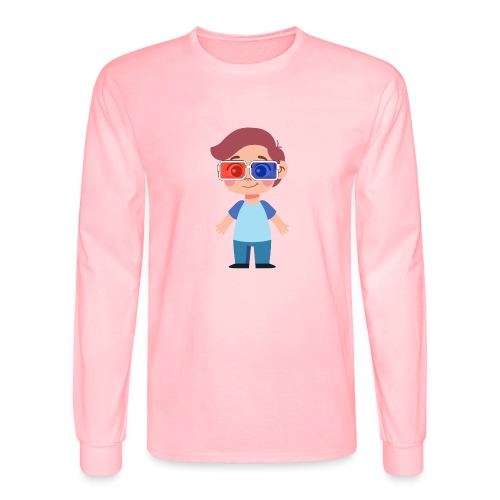 Boy with eye 3D glasses - Men's Long Sleeve T-Shirt