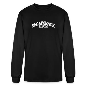 Sagaponack 11962 The Hamptons Eastern Long Island  - Men's Long Sleeve T-Shirt - black - Front