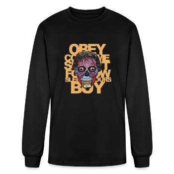 They live - Men's Long Sleeve T-Shirt - black - Front