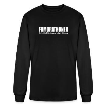Fomorathoner Run Marathon FOMO Training Endurance - Men's Long Sleeve T-Shirt - black - Front