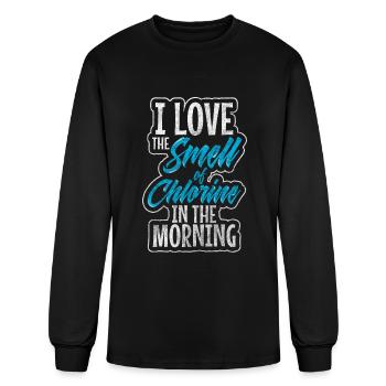 Pool Sea Swimming Pool Competition - Men's Long Sleeve T-Shirt - black - Front