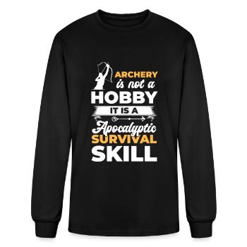Marksman Longbow Bow Sport - Men's Long Sleeve T-Shirt - black - Front