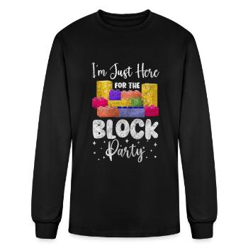Building Block Creative Farmer Miniature - Men's Long Sleeve T-Shirt - black - Front