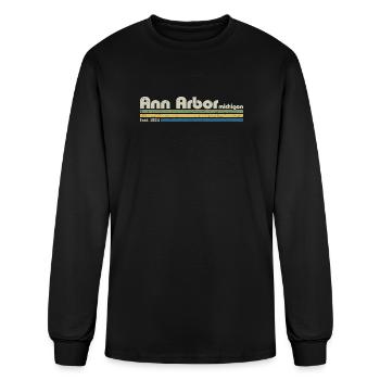 Ann Arbor - Men's Long Sleeve T-Shirt - black - Front
