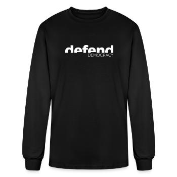 Défendre la démocratie - Conception de déclarations - T-shirt à manches longues Homme - noir - Devant