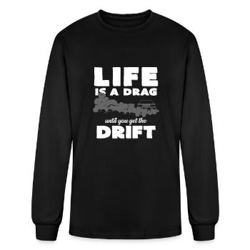 dériver - T-shirt à manches longues Homme - noir - Devant
