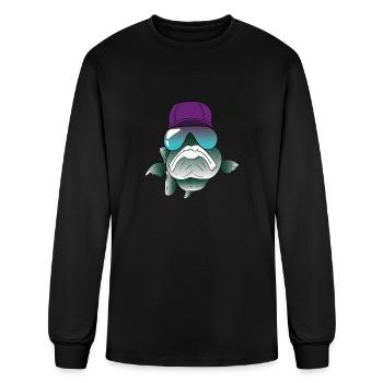fishing - Men's Long Sleeve T-Shirt - black - Front