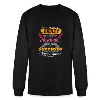 Orchids - Men's Long Sleeve T-Shirt - black - Front