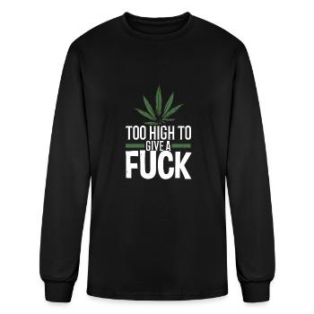 Smoking weed - Men's Long Sleeve T-Shirt - black - Front