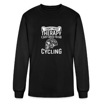 bike mountain bike road bike cycling cycling - Men's Long Sleeve T-Shirt - black - Front