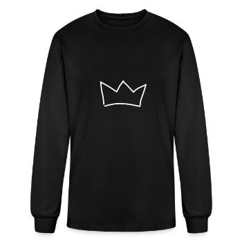 couronne - T-shirt à manches longues Homme - noir - Devant