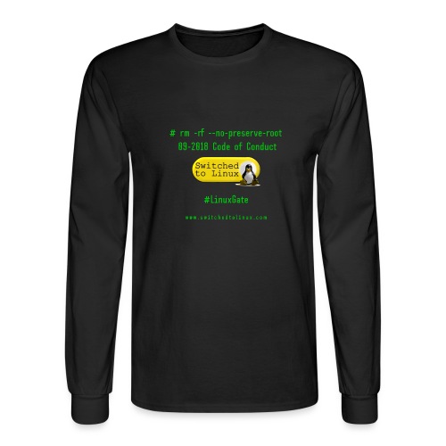 rm Linux Code of Conduct - Men's Long Sleeve T-Shirt