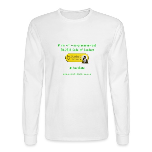 rm Linux Code of Conduct - Men's Long Sleeve T-Shirt