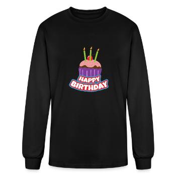 Joyeux anniversaire 3. Gâteau d’anniversaire - Idée cadeau - T-shirt à manches longues Homme - noir - Devant