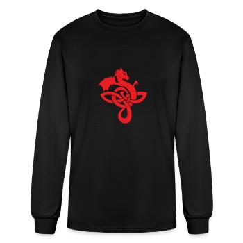 Celtic Symbols Dragon Red Gift Idea - Men's Long Sleeve T-Shirt - black - Front