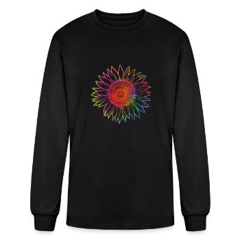 Tie dye Sunflower - Men's Long Sleeve T-Shirt - black - Front