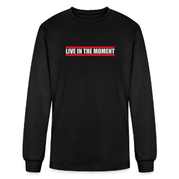 Live In The Moment Mindfulness Presence Awareness  - Men's Long Sleeve T-Shirt - black - Front