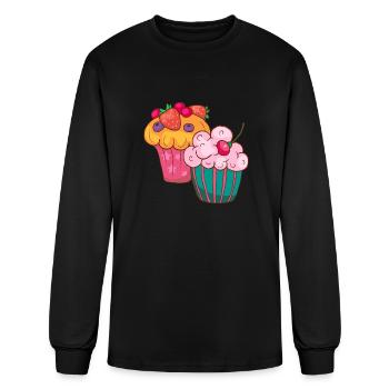 Petit gâteau bonbons bonbons gâteau - T-shirt à manches longues Homme - noir - Devant