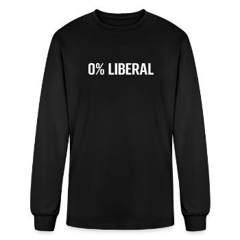 0% Liberal - Men's Long Sleeve T-Shirt - black - Front