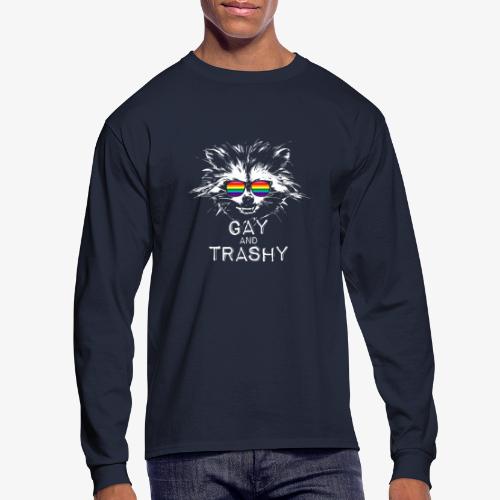 Gay and Trashy Raccoon Sunglasses Gilbert Baker - Men's Long Sleeve T-Shirt