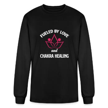 Fueled By Love ANd Chakra Healing Hypnosis - Men's Long Sleeve T-Shirt - black - Front